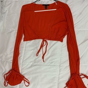 Forever 21 Tie-Front Crop Top